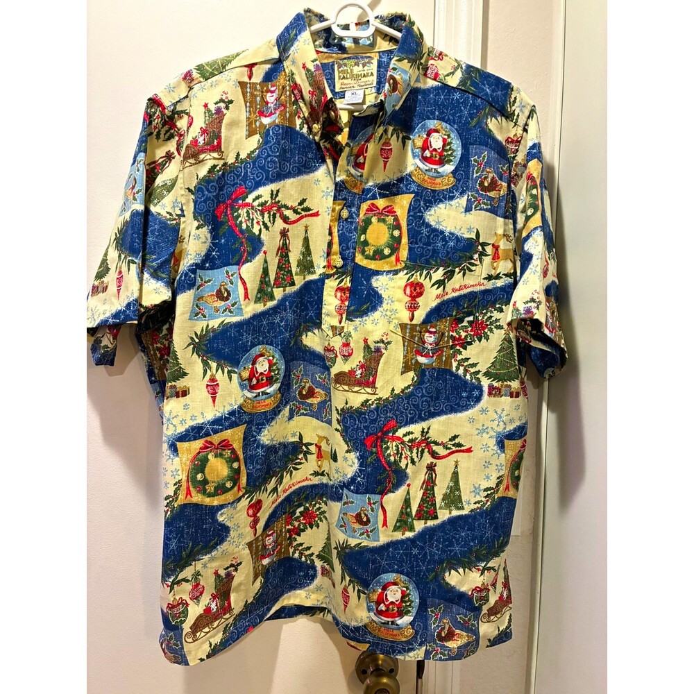 Reyn Spooner Shirt Mens XL Mele Kalikimaka Christmas Limited Issue Holiday